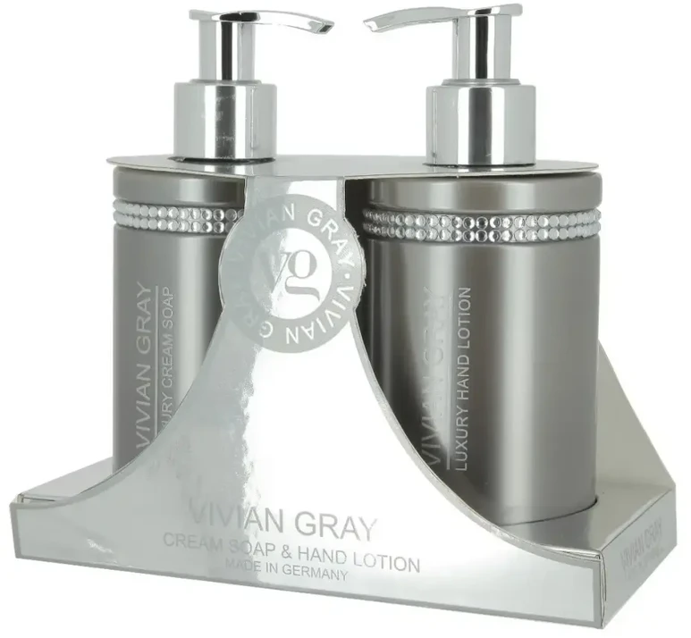 Vivian Gray Pilkas Crystals Set rankų priežiūros rinkinys (rankų losjonas, 250 ml + skystas muilas, 250 ml)