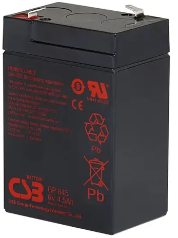 Csb Battery Csb Baterija CSB Baterija Baterija 6V 4.5Ah F1 Pb | GP645