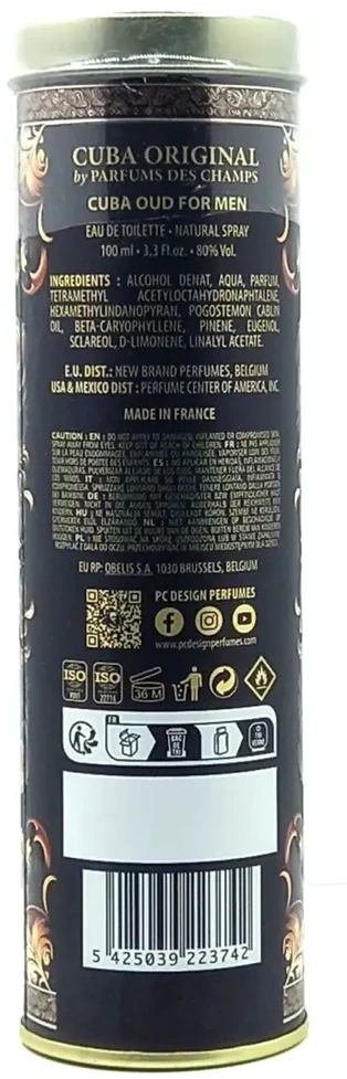 Cuba Oud EDT tualetinis vanduo vyrams, 100 ml