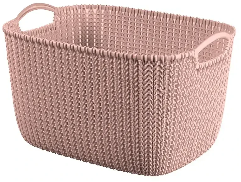 Curver Basket Knit L rectangle 19L 40x30x23cm pink