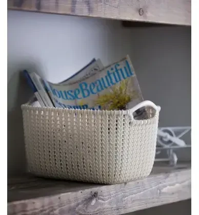 Daiktadėžė CURVER KNIT, 8 l, balta, 30×22×17 cm