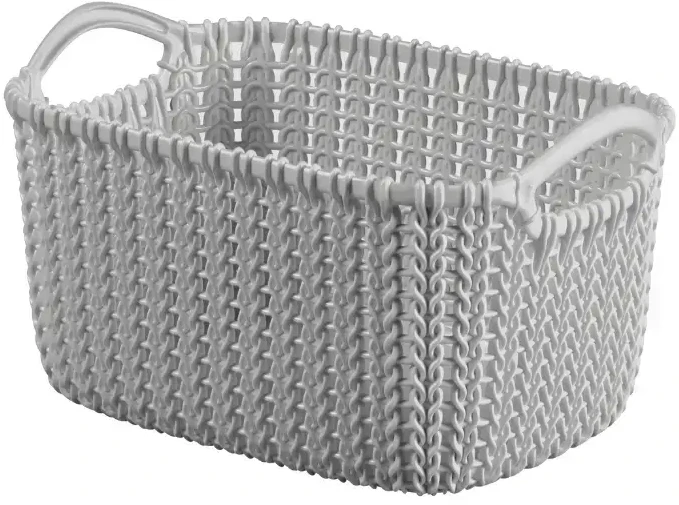 Curver krepšys megztas XS stačiakampis 3L 25x18x14cm šviesiai pilkas