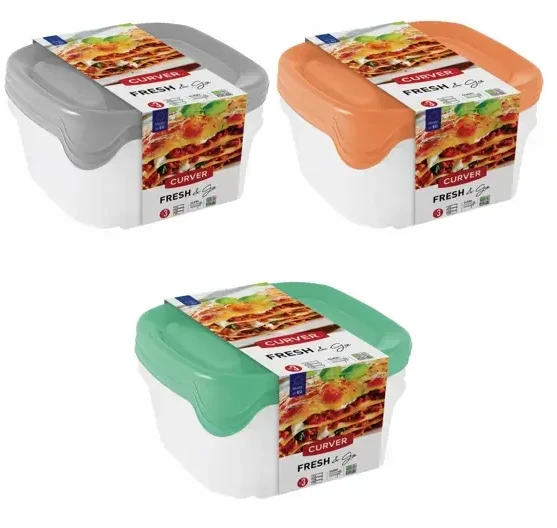Kadax Curver maisto konteinerių pietų dėžutės 3 vnt.