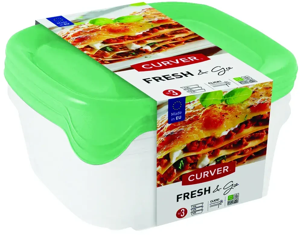 Kadax Curver maisto konteinerių pietų dėžutės 3 vnt.
