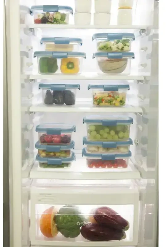 „Curver Smart fresh eco* line“ stačiakampis maisto indas, skaidrus/mėlynai pilkas, 5 l