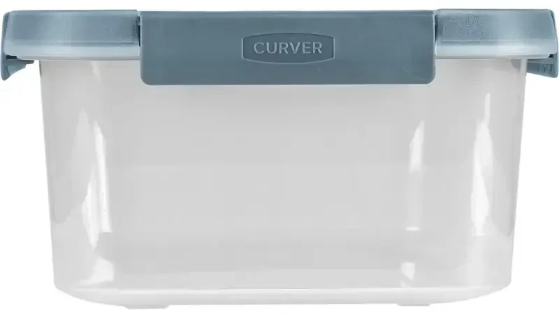 „Curver Smart fresh eco* line“ stačiakampis maisto indas, skaidrus/mėlynai pilkas, 5 l