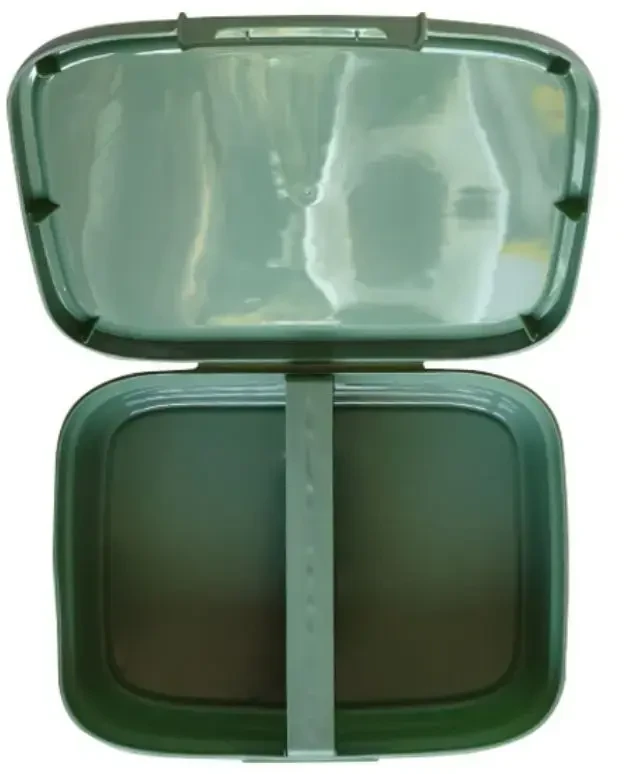 Curver Food storage container rectangular with divider 1.8L Snap Box žalias/fun-tilities
