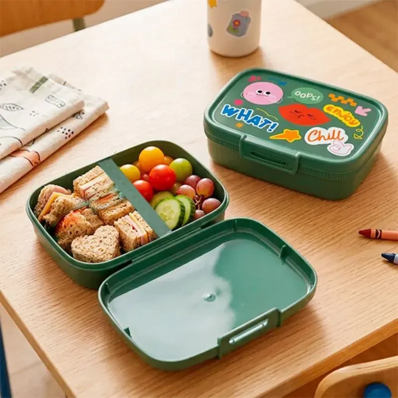 Curver Food storage container rectangular with divider 1.8L Snap Box žalias/fun-tilities