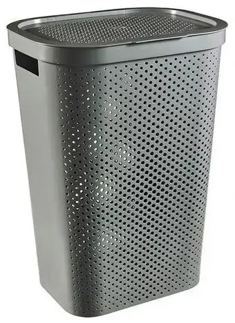 Krepšys Curver Infinity Recycled 60 l tamsiai pilkas skalbinių krepšys