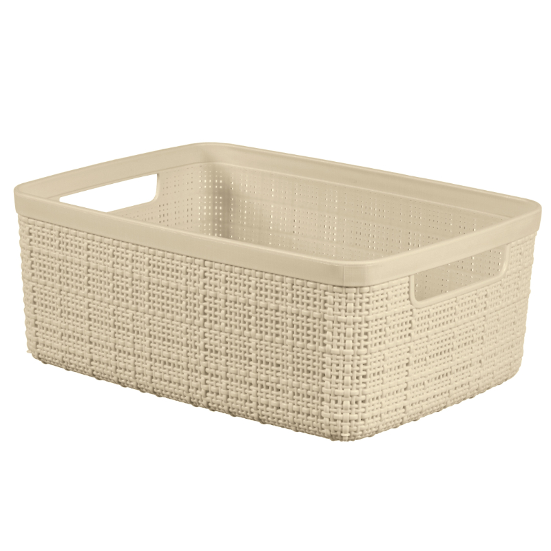 Daiktadėžė CURVER JUTE, 5 l, kreminė, 27×20×11 cm