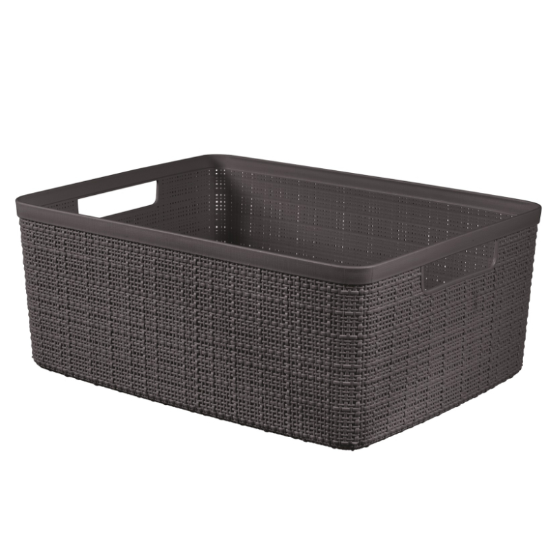 Daiktadėžė CURVER JUTE, 12 l, pilka, 36×28×15 cm
