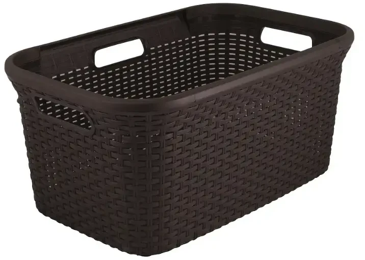 Curver Skalbinių krepšys Style, tamsiai rudos spalvos, 45l