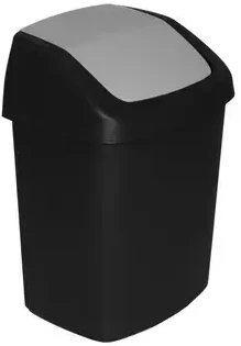 Curver šukšliadėžė 50L, juoda/sidabrinė