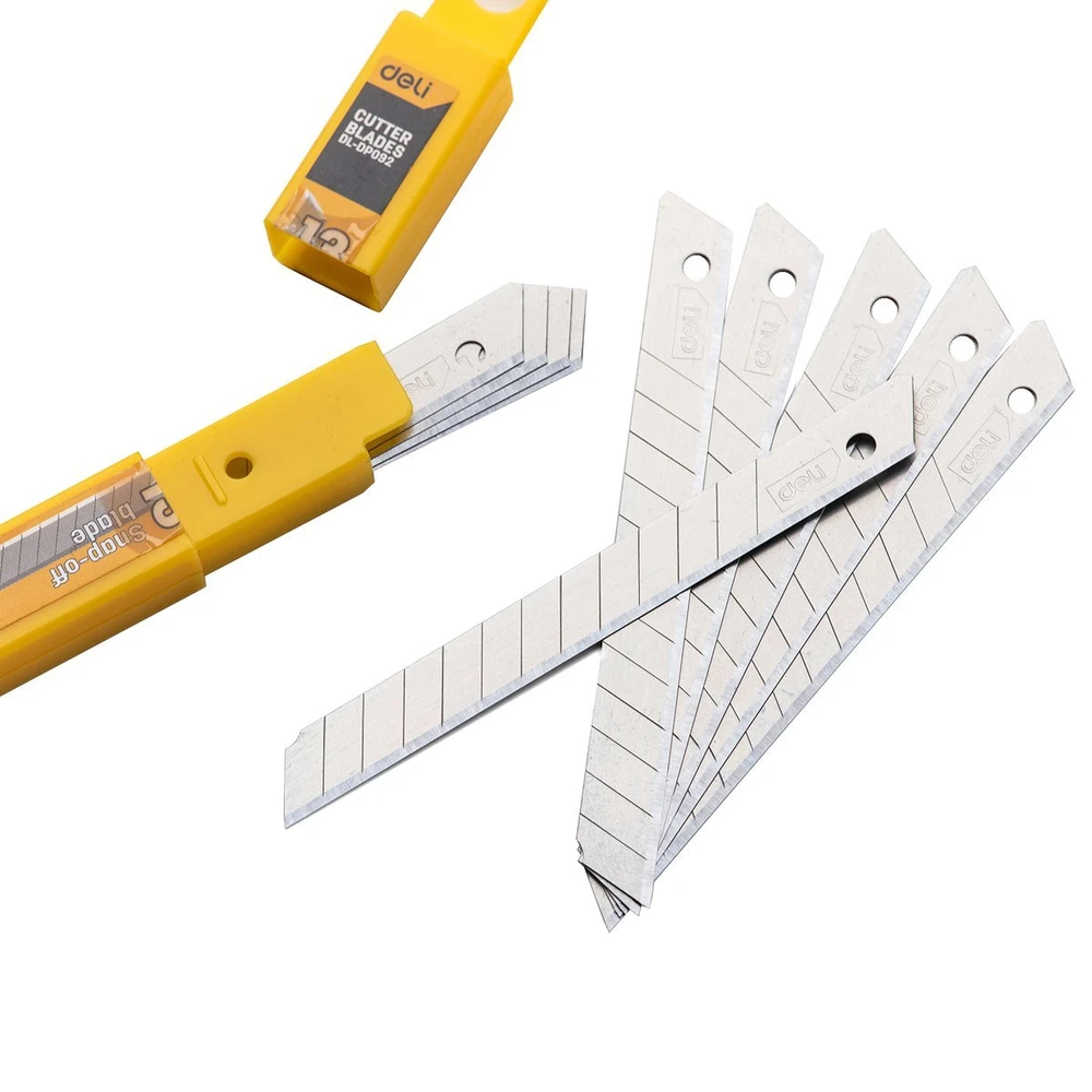Atsarginiai peiliai geležtės Deli Tools EDL-DP092 9mm - 10 vnt