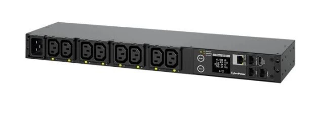 CYBERPOWER komutuojamas PDU41005230V/20A 1U 8x IEC-320 išėjimo tinklo jungtis PowerPanel Center programinė įranga