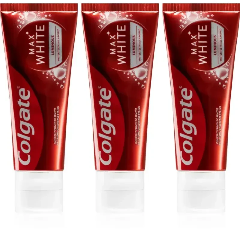 Colgate Whitening Max Baltas Luminous dantų pasta 3 x 75 ml