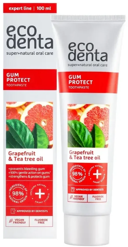 Dantų šepetėlis Ecodenta, Gum Protect, Gum Protection & For Jautrus Teeth, Dantų pasta, 100 ml