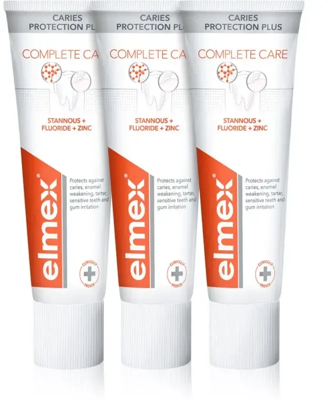 Elmex dantų pasta Caries Protection Plus Complete Care 3 x 75 ml