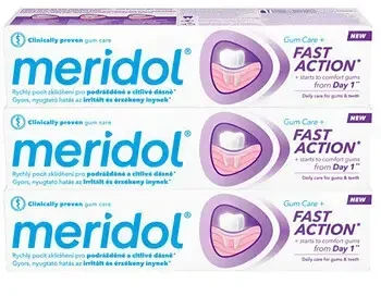 Dantų šepetėlis Meridol Fast Action Dantų pasta Trio - Zubní pasta 75ml
