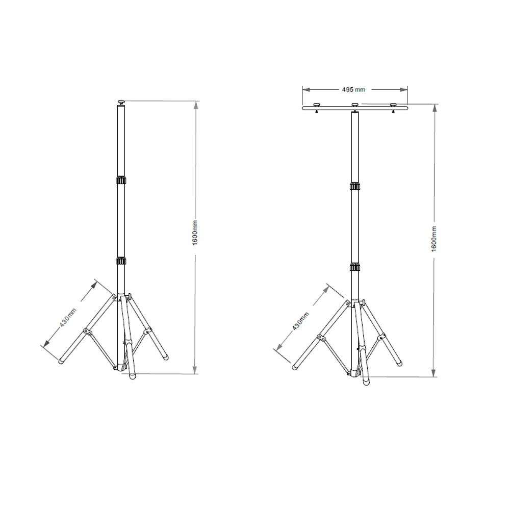TelForceone Darbinis žibintas LED 1x100W 4500K su trikoju"Forever" šviesiai