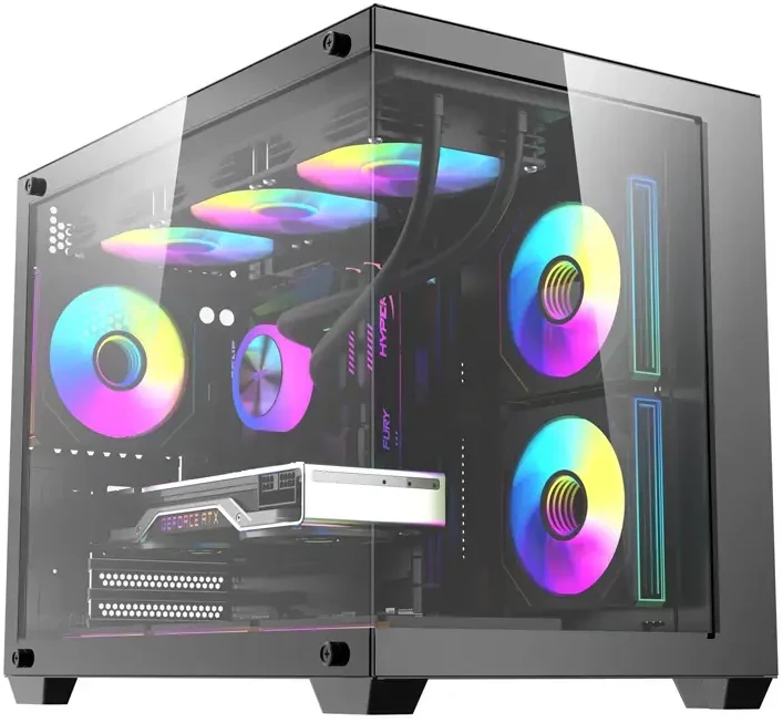 DarkFlash B275 PRO computer case (juodas) + 6 fans