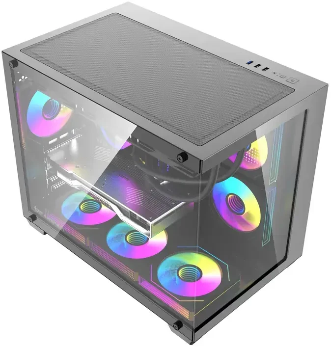 DarkFlash B275 PRO computer case (juodas) + 6 fans