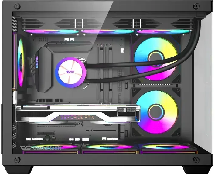 DarkFlash B275 PRO computer case (juodas) + 6 fans