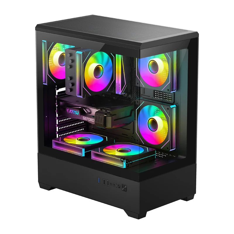 DarkFlash C365 computer case (juodas) + 5 fans