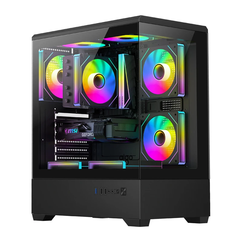 DarkFlash C365 computer case (juodas) + 5 fans