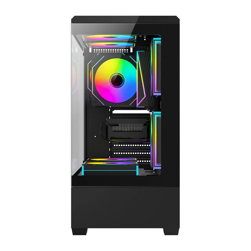 DarkFlash C365 computer case (juodas) + 5 fans