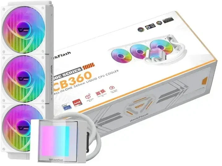 „Darkflash CB360“ procesoriaus aušintuvas (baltas)