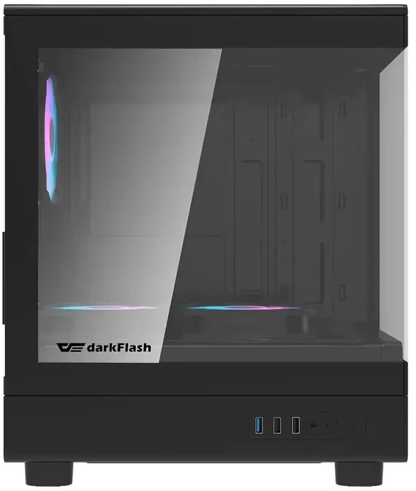 „Darkflash DB330M“ kompiuterio korpusas + 3 ventiliatoriai (juodas)