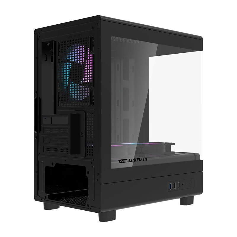 „Darkflash DB330M“ kompiuterio korpusas + 3 ventiliatoriai (juodas)
