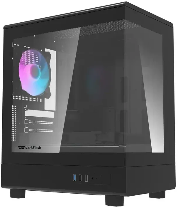„Darkflash DB330M“ kompiuterio korpusas + 3 ventiliatoriai (juodas)