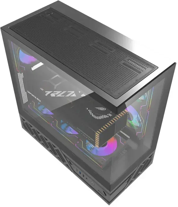DarkFlash DS950 computer case (juodas) + 6 fans