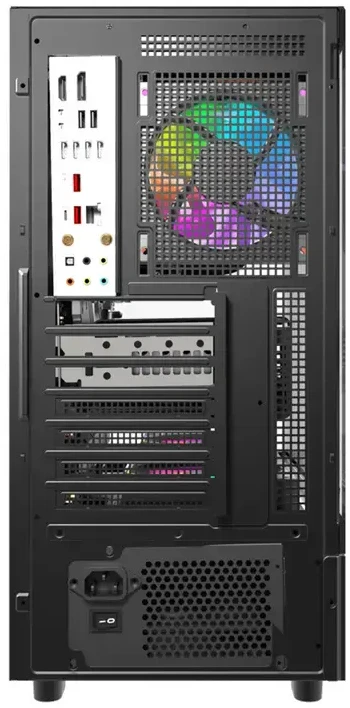 „DarkFlash DS950V“ kompiuterio korpusas su ekranu (juodas) + 6 ventiliatoriais