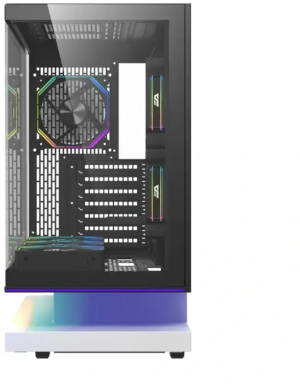 DarkFlash F1 ATX Computer Case + 6 Fans (Baltas)