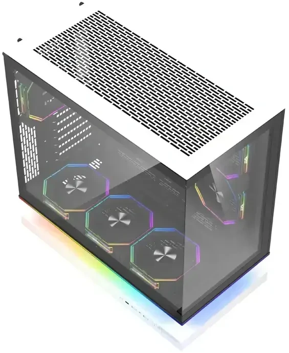 DarkFlash F1 ATX Computer Case + 6 Fans (Baltas)