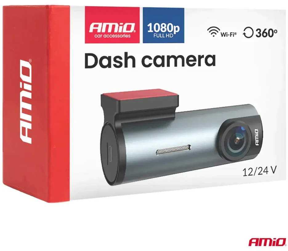 Automobilinis vaizdo registratorius 1K WLAN Wi-Fi Full HD 128 GB AMIO-04798