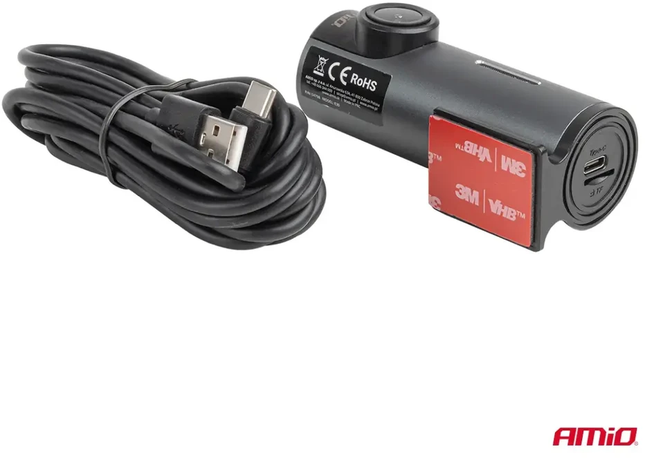 Automobilinis vaizdo registratorius 1K WLAN Wi-Fi Full HD 128 GB AMIO-04798