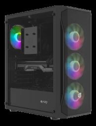 „Fury“ kompiuterio korpusas | SHOBO SH4F RGB | Juodas | Midi bokštas