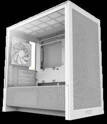 NZXT H3 Flow (2025) Micro-ATX kompiuterio korpusas, baltos spalvos