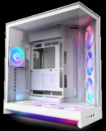 NZXT H9 Flow RGB+ MIDI bokštas Baltos