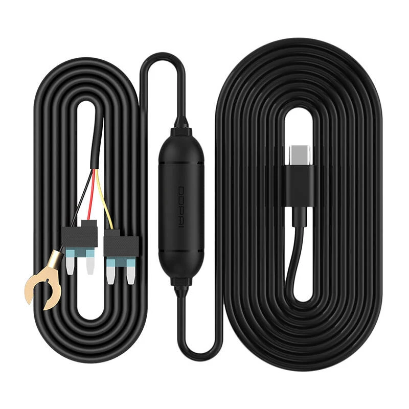 DDPAI A_HC12 iš saugiklių dėžės į USB-C - laidų rinkinys vaizdo registratoriui Mola N1 / N3 / N5 / E3 / Mini2X / Mini 5 / Z40 / Z50