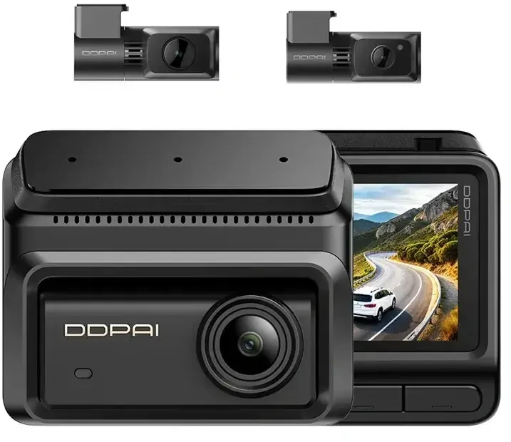 Vaizdo registratorius - DDPAI Z90T 3 kanalų 4K GPS trigubas HDR Wi‑Fi 6 3 colių 512 GB