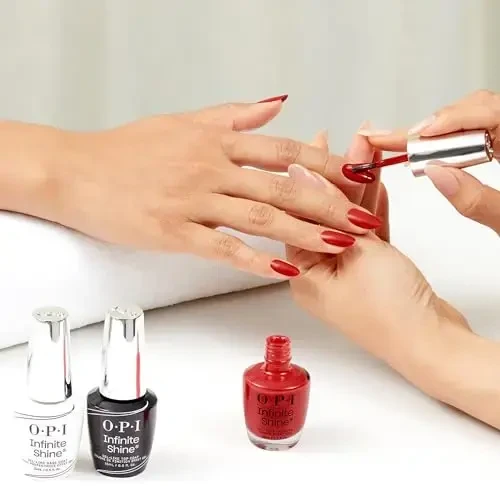 OPI Infinite Shine Gel-Like Lacquer Big Apple Raudona, 15 ml