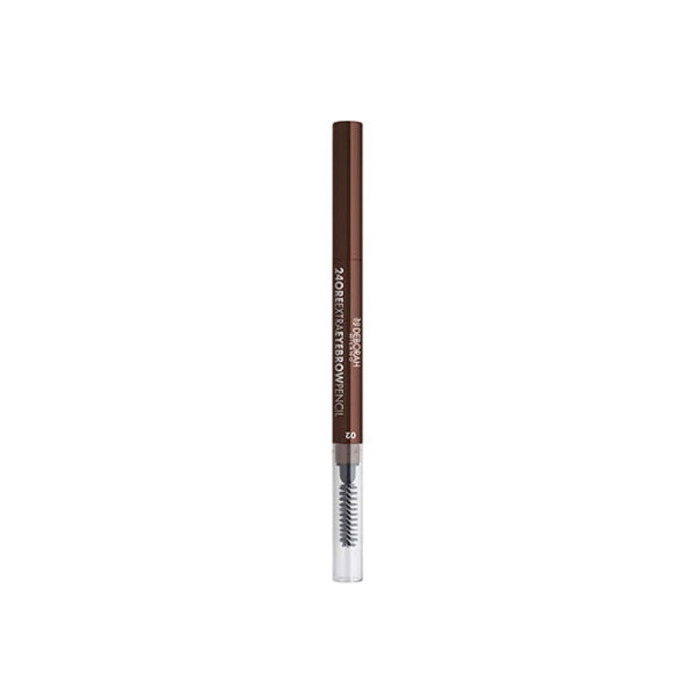Deborah, 24 Ore Extra, Double-Ended, Eyebrow Kreminis Pieštukas - 2-In-1, 03, Dark