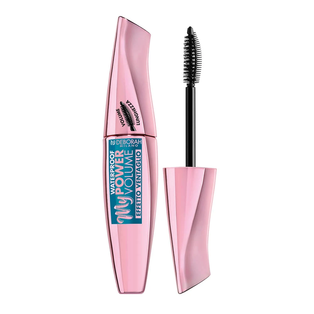Deborah My Power Atsparus vandeniui Volumizing Blakstienų tušas Juodas, 14 ml