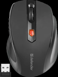 Belaidė pelė "defender pelė ultra mm-315" pelė, 1600dpi, optinė, 6 bitai, belaidė, juoda, 1 vnt.