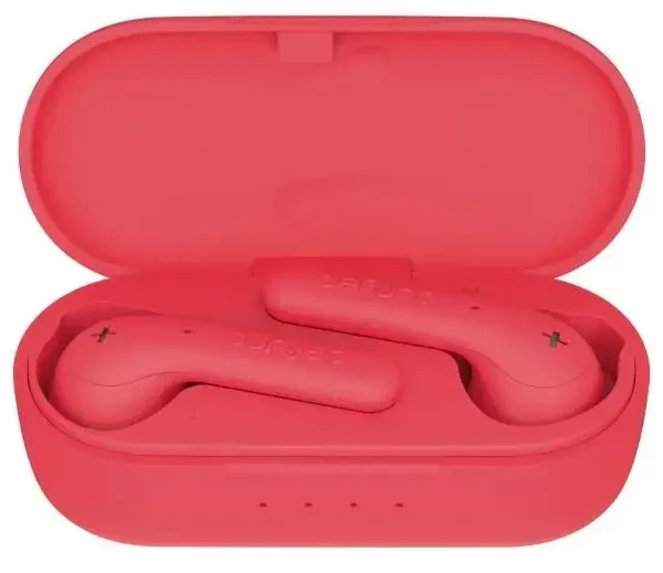 Defunc Earbuds True Basic belaidės ausinės, Raudonos